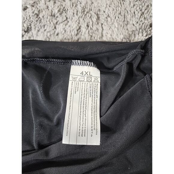 4xl Sexy One Piece Lace Teddy Bodycon Black Eyelash Sheer - Picture 6 of 6